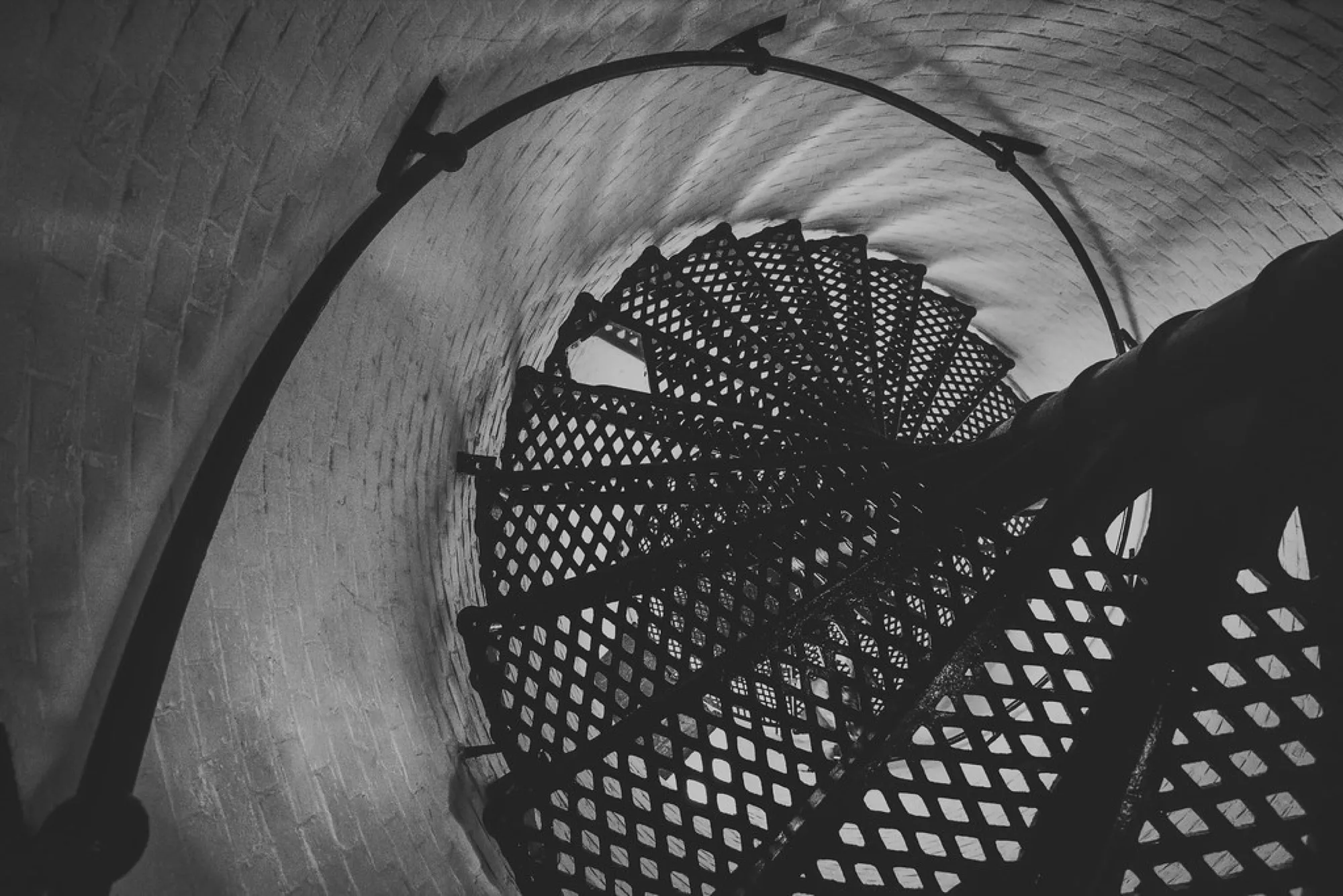 Spiral stairs, up the lighthouse. Misc photography by Robin Mehdee, South Florida.